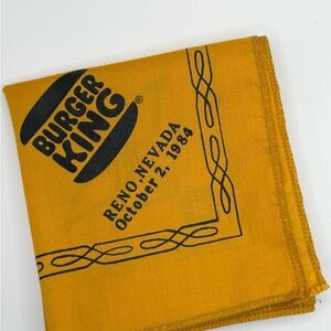 Burger King Yellow Bandana 1984
